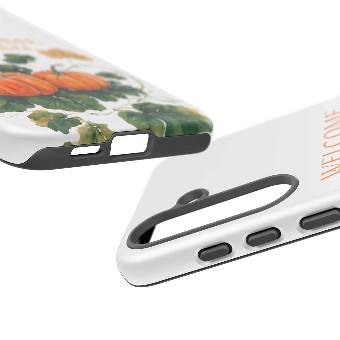 Welcome to Fall Phone Case, Pumpkin Autumn Leaves Design, Fall Aesthetic iPhone Cover, Seasonal Harvest Gift for Her