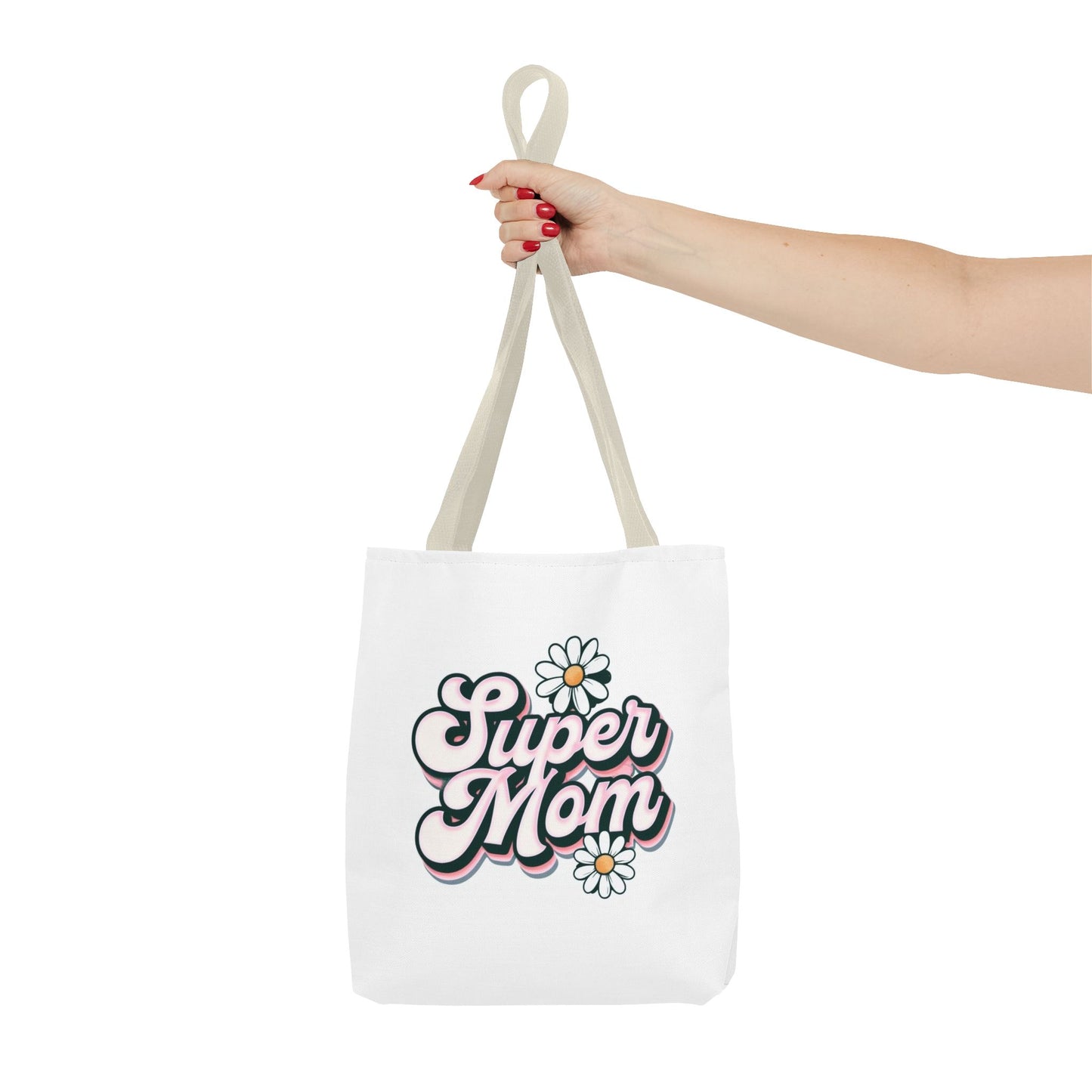 Super Mom Tote Bag - Floral Gift for Mothers Day, Shopping Bag, Eco-Friendly, Everyday Use, Mother's Day Gift, Mom Life