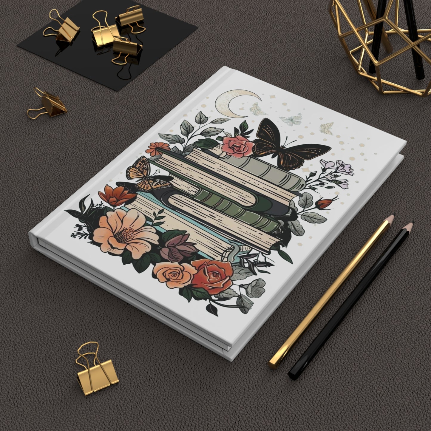 Hardcover Book & Butterfly Journal Notebook – Floral Aesthetic Writing Journal