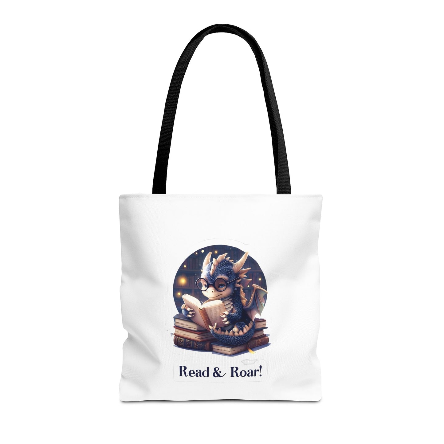 Enchanting Reads Dragon Tote Bag - Perfect for Book Lovers, Readers, Gifts, Literary Events, Reading Clubs!