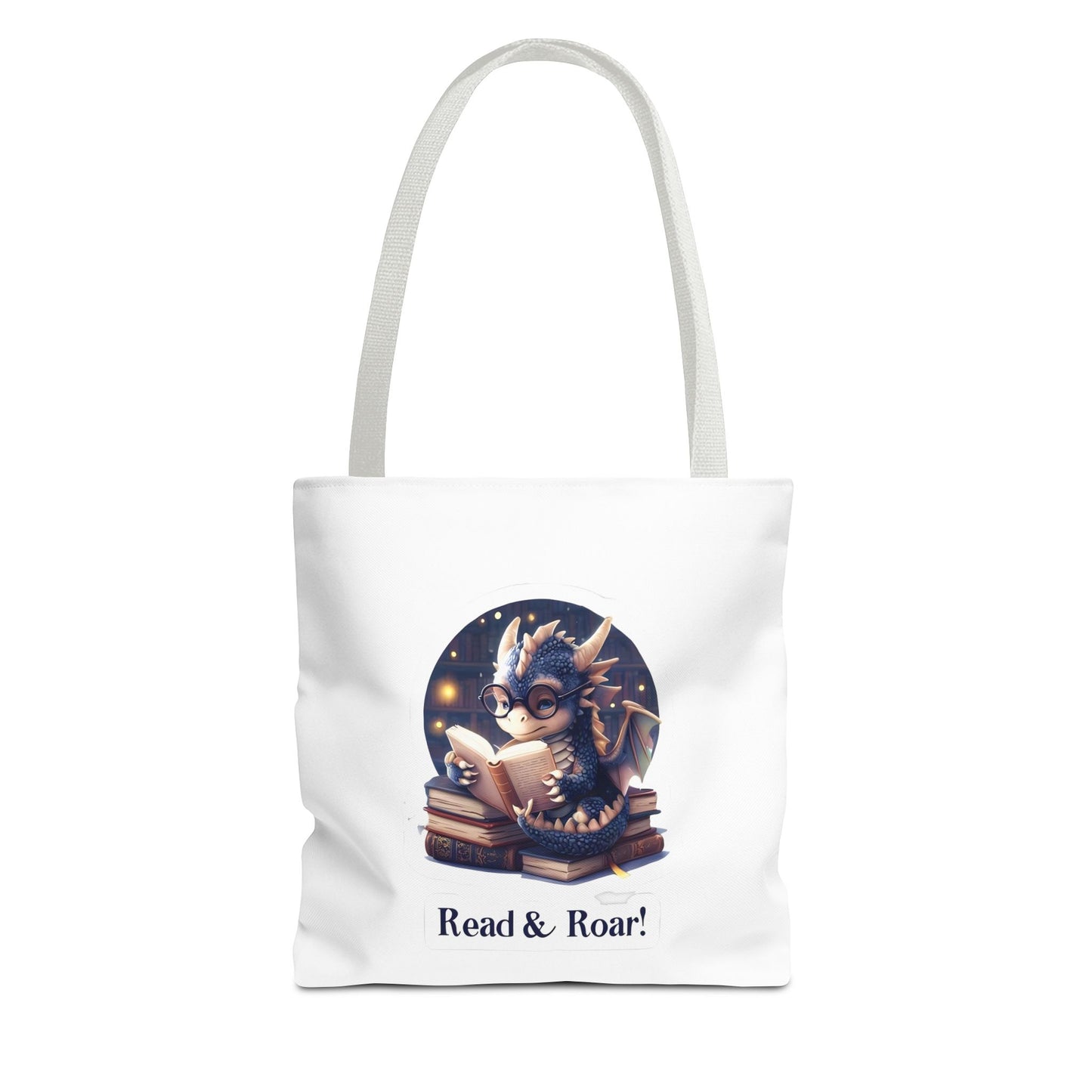 Enchanting Reads Dragon Tote Bag - Perfect for Book Lovers, Readers, Gifts, Literary Events, Reading Clubs!