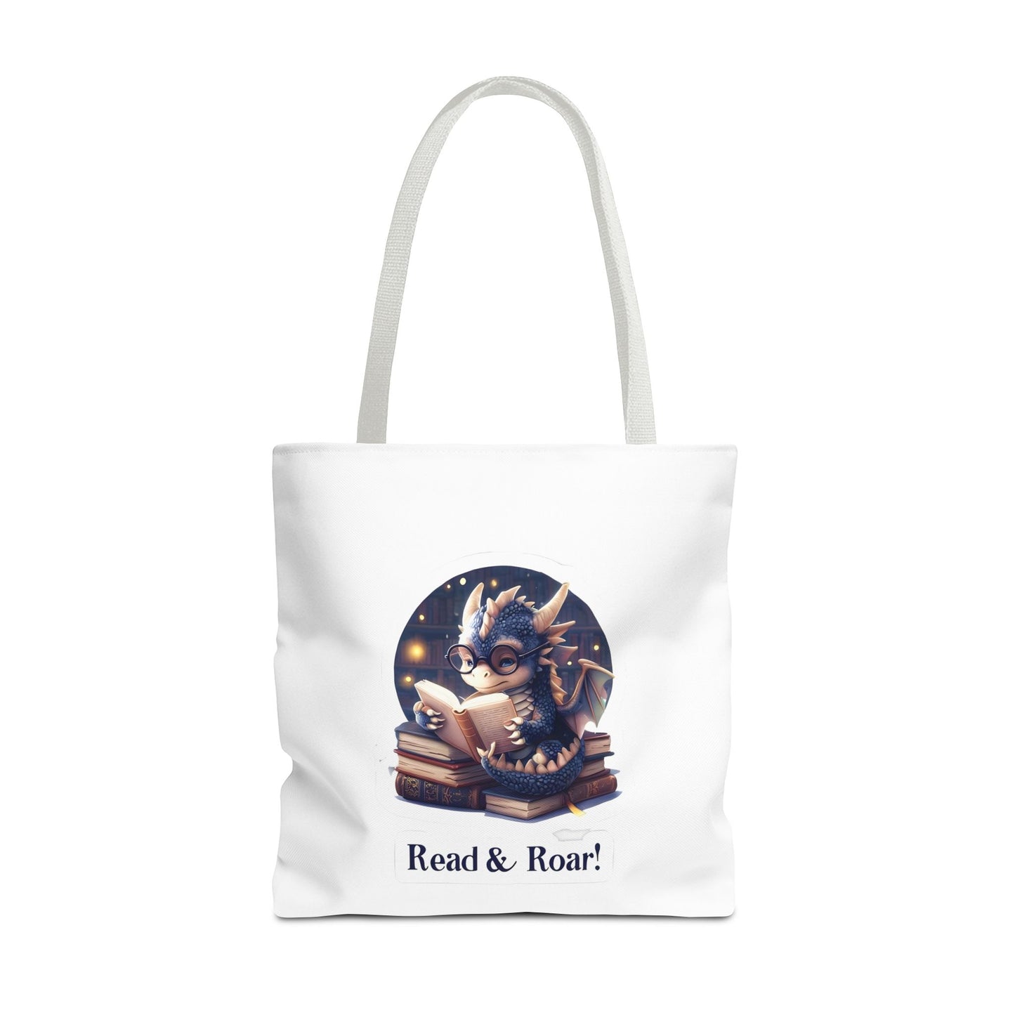 Enchanting Reads Dragon Tote Bag - Perfect for Book Lovers, Readers, Gifts, Literary Events, Reading Clubs!