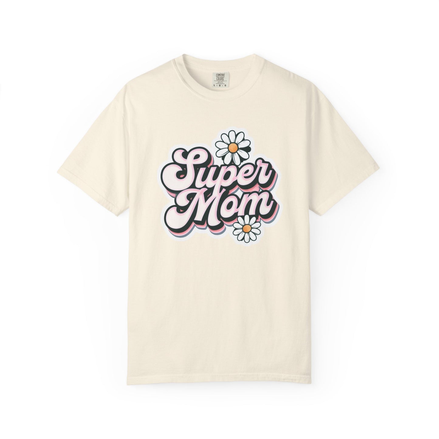 Super Mom T-Shirt, Cute Gift for Mothers Day, Casual Wear, Birthday Tee, Trendy Mom Apparel, Daisies Design