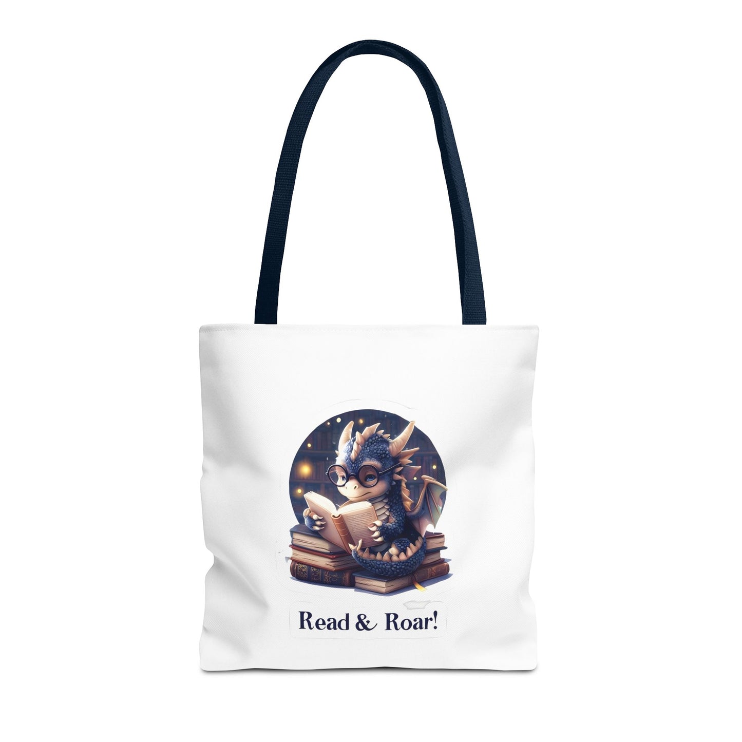 Enchanting Reads Dragon Tote Bag - Perfect for Book Lovers, Readers, Gifts, Literary Events, Reading Clubs!