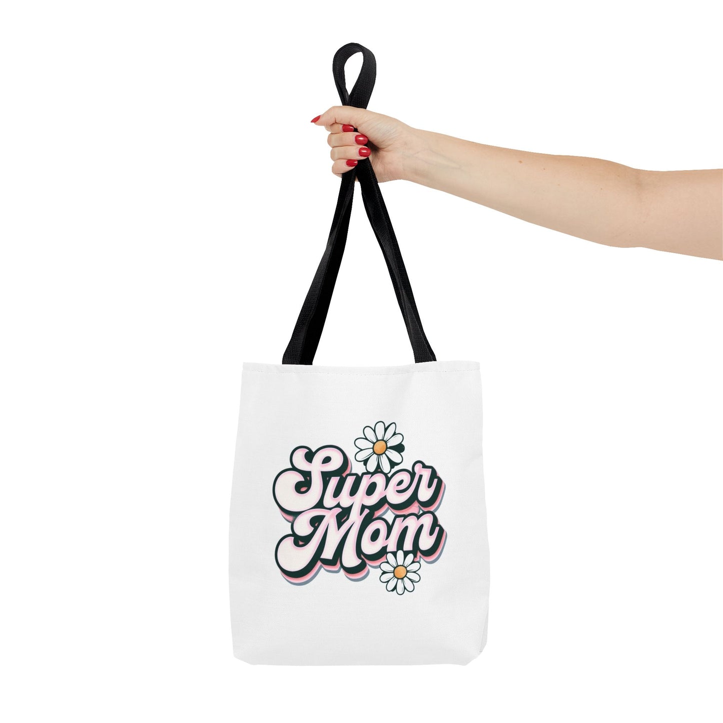Super Mom Tote Bag - Floral Gift for Mothers Day, Shopping Bag, Eco-Friendly, Everyday Use, Mother's Day Gift, Mom Life