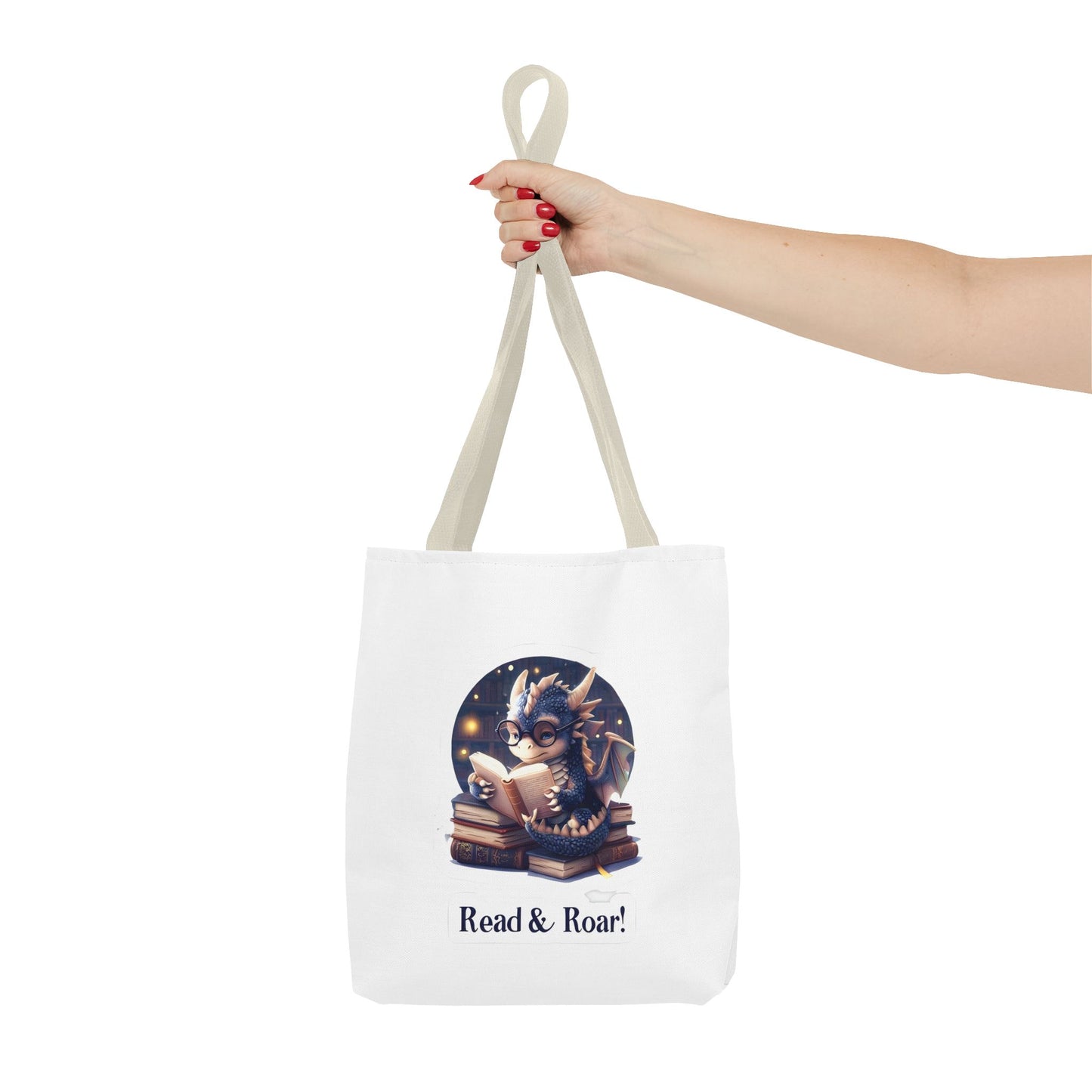 Enchanting Reads Dragon Tote Bag - Perfect for Book Lovers, Readers, Gifts, Literary Events, Reading Clubs!
