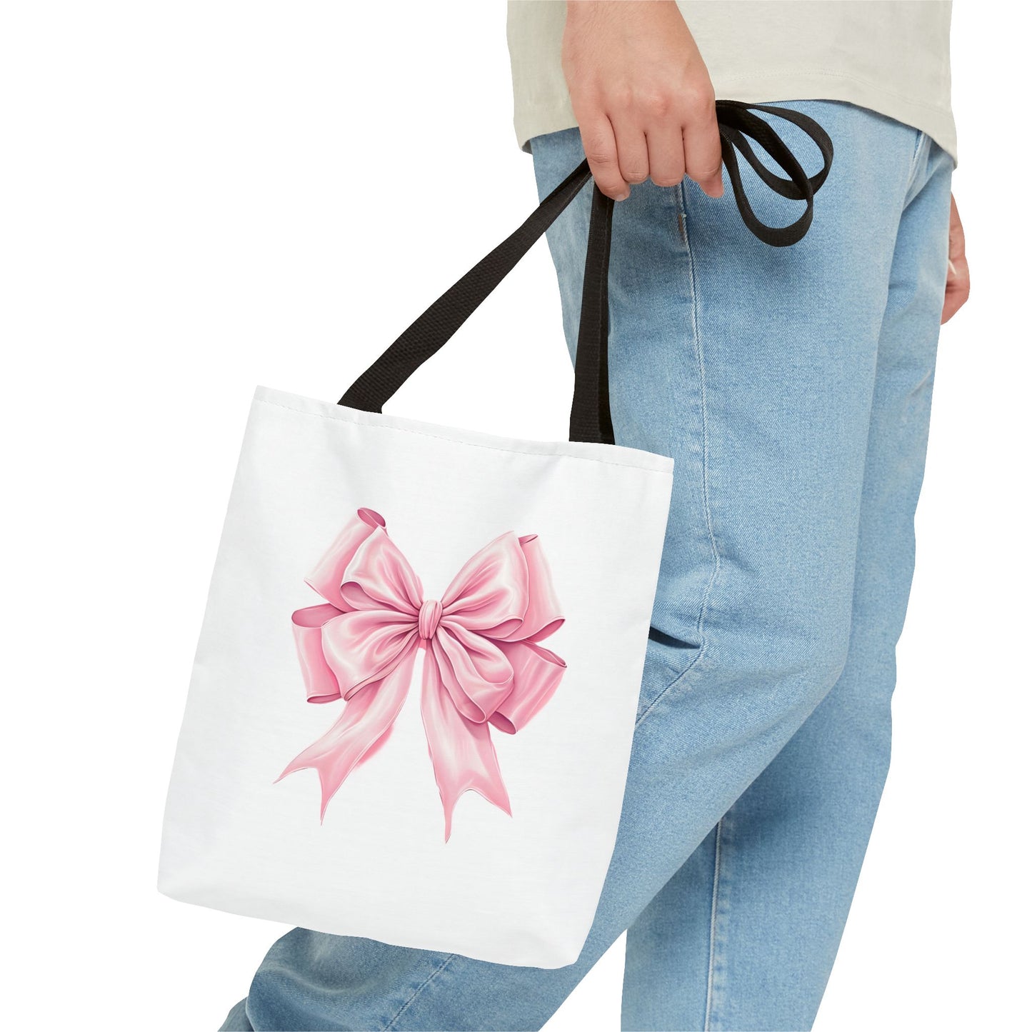 Chic Pink Bow Tote Bag, Stylish Carry-All for Gifts, Shopping, & Everyday Use, Perfect for Birthdays, Holidays, and Celebrations