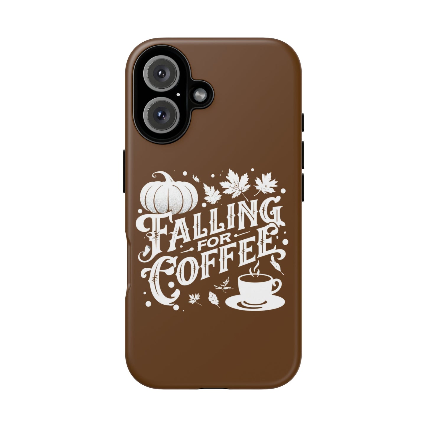 Falling for Coffee Phone Case, Fall Pumpkin Coffee Lover Gift, Autumn Phone Cover, Cozy Coffee Vibes Case, Pumpkin Spice Season Accessory