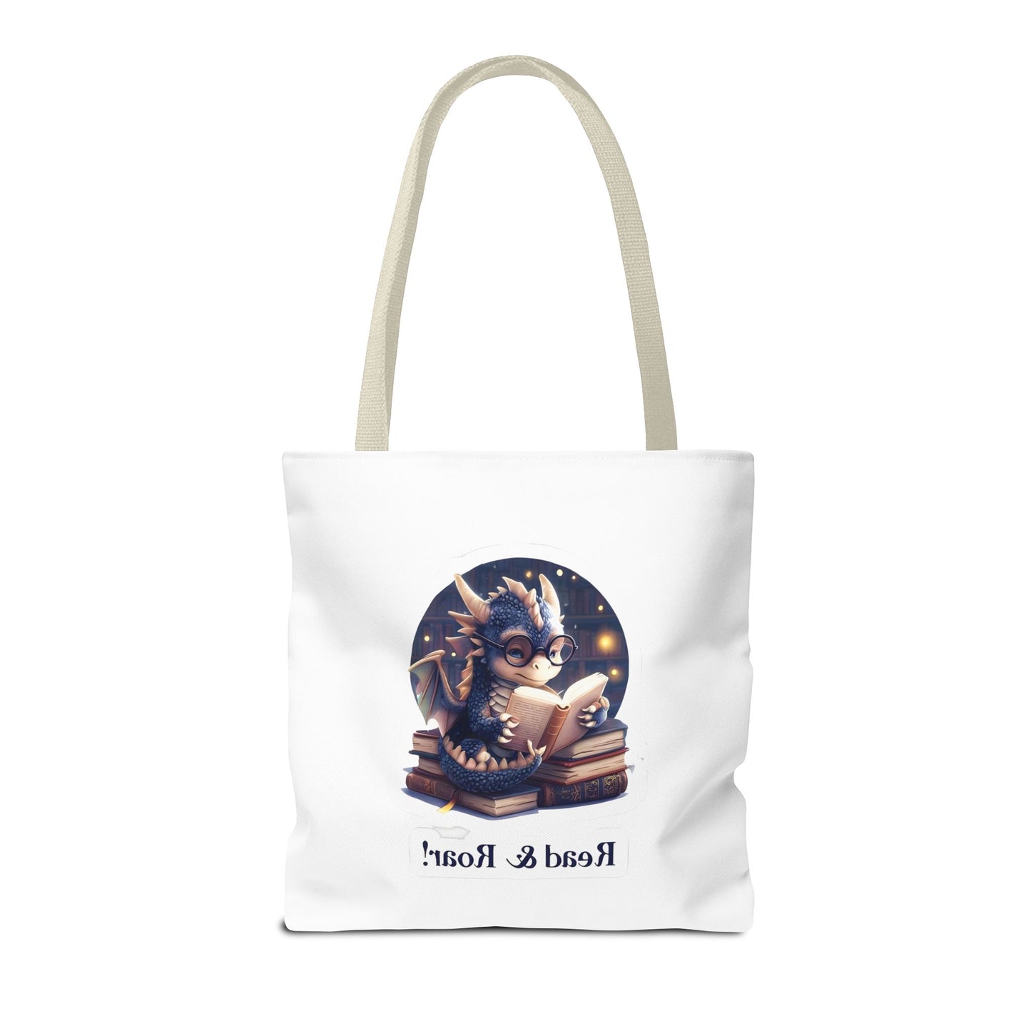 Enchanting Reads Dragon Tote Bag - Perfect for Book Lovers, Readers, Gifts, Literary Events, Reading Clubs!