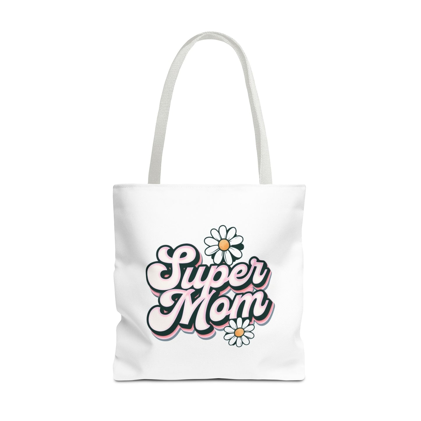 Super Mom Tote Bag - Floral Gift for Mothers Day, Shopping Bag, Eco-Friendly, Everyday Use, Mother's Day Gift, Mom Life