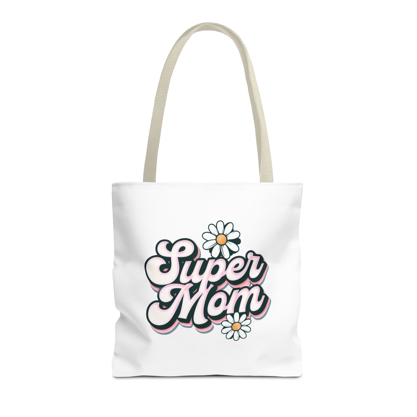 Super Mom Tote Bag - Floral Gift for Mothers Day, Shopping Bag, Eco-Friendly, Everyday Use, Mother's Day Gift, Mom Life