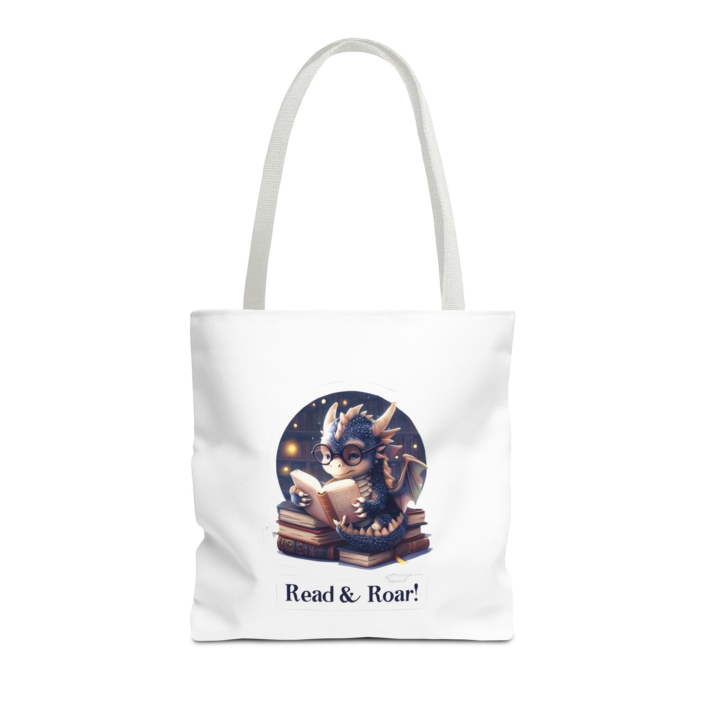 Enchanting Reads Dragon Tote Bag - Perfect for Book Lovers, Readers, Gifts, Literary Events, Reading Clubs!