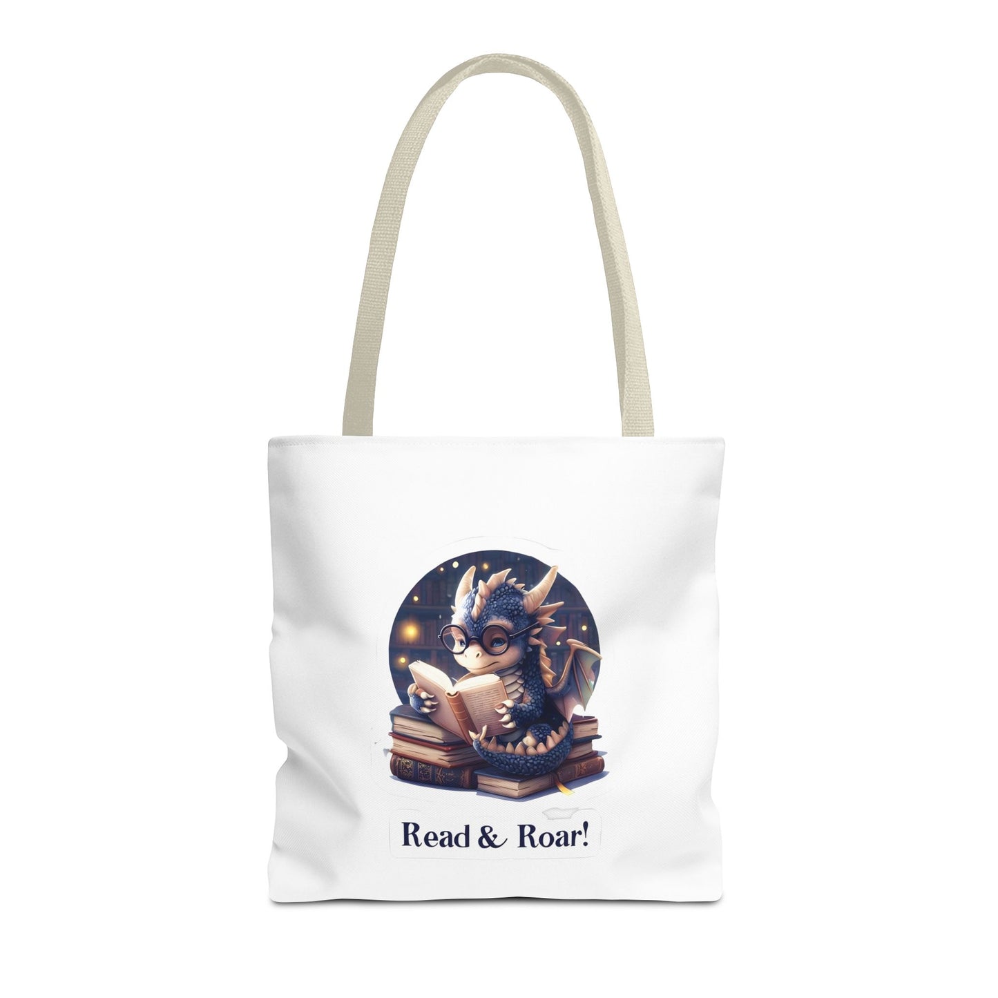 Enchanting Reads Dragon Tote Bag - Perfect for Book Lovers, Readers, Gifts, Literary Events, Reading Clubs!