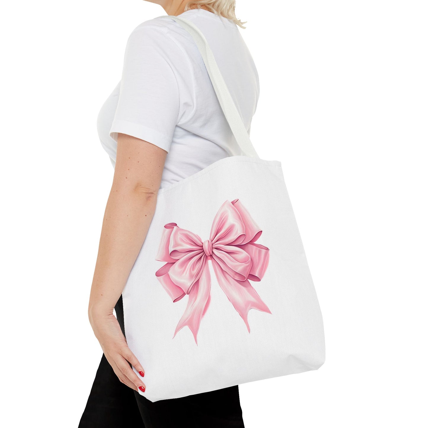 Chic Pink Bow Tote Bag, Stylish Carry-All for Gifts, Shopping, & Everyday Use, Perfect for Birthdays, Holidays, and Celebrations