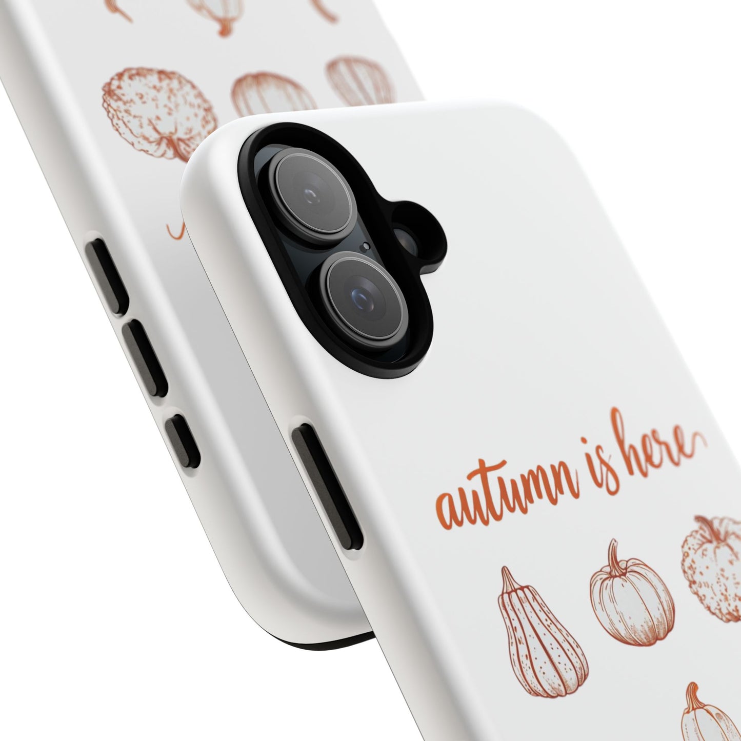 Autumn is Here Pumpkin Phone Case, Fall Pumpkin Illustration Phone Cover, Seasonal Autumn Phone Accessory