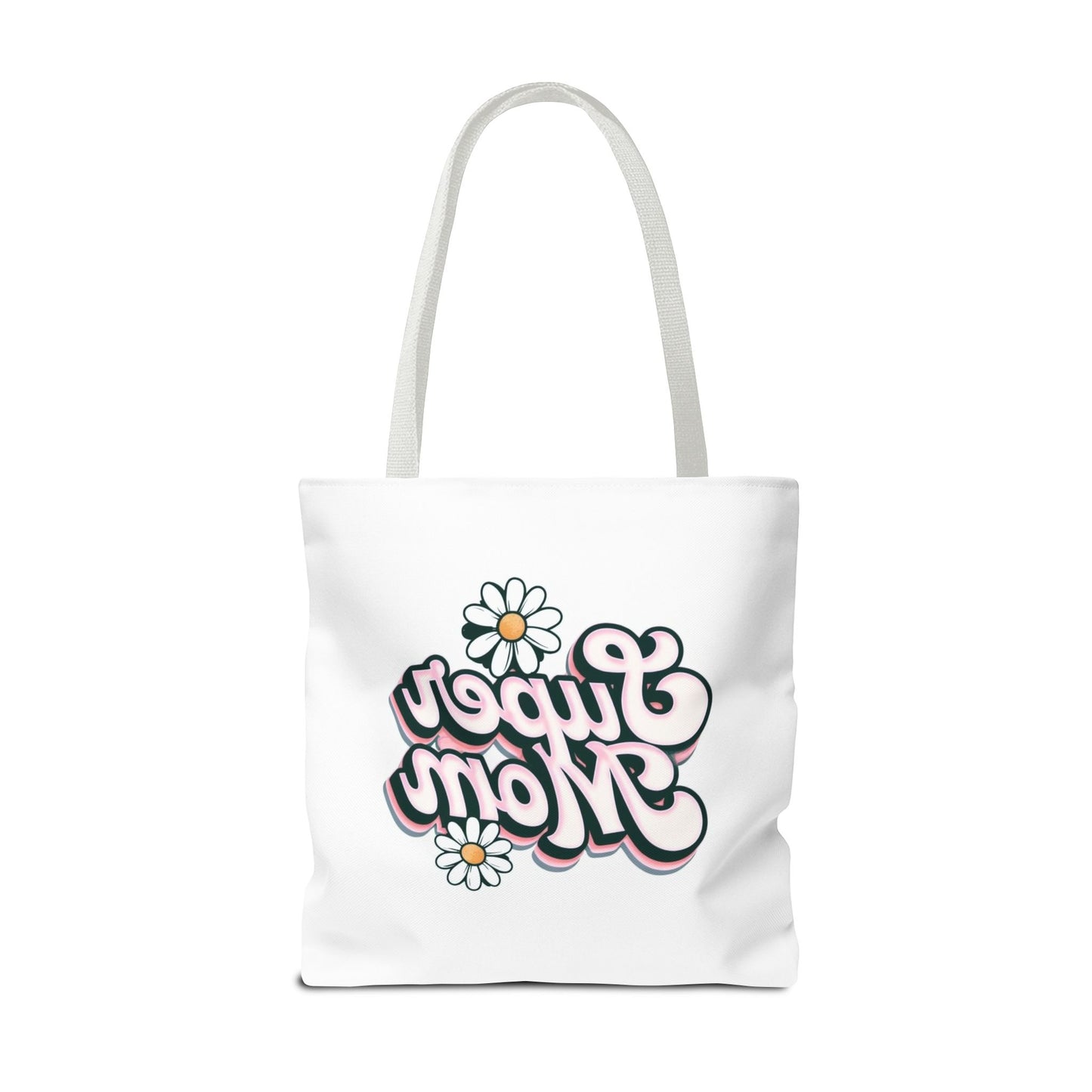 Super Mom Tote Bag - Floral Gift for Mothers Day, Shopping Bag, Eco-Friendly, Everyday Use, Mother's Day Gift, Mom Life
