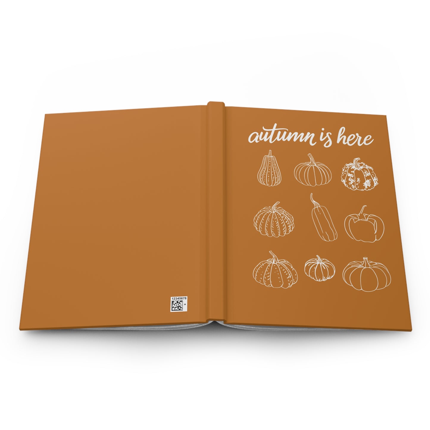 Autumn-Inspired Hardcover Journal, Perfect for Fall Journaling, Gift for Writers, Pumpkin Decor, Seasonal Keepsake, Cozy Notebooks