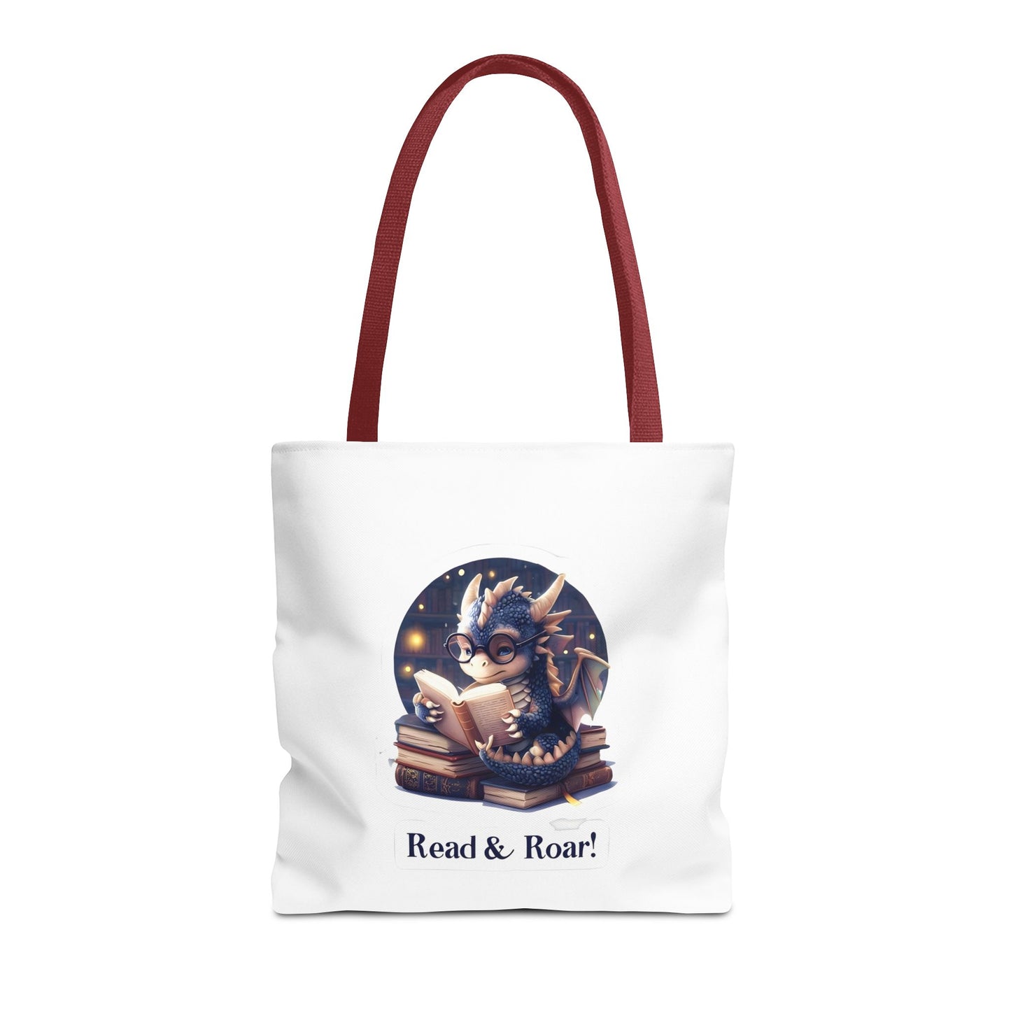 Enchanting Reads Dragon Tote Bag - Perfect for Book Lovers, Readers, Gifts, Literary Events, Reading Clubs!