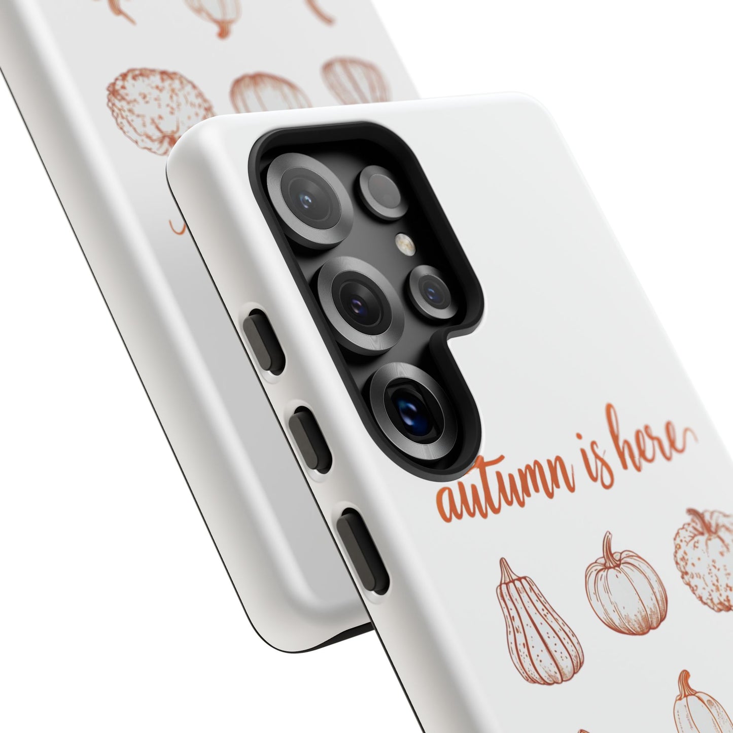 Autumn is Here Pumpkin Phone Case, Fall Pumpkin Illustration Phone Cover, Seasonal Autumn Phone Accessory