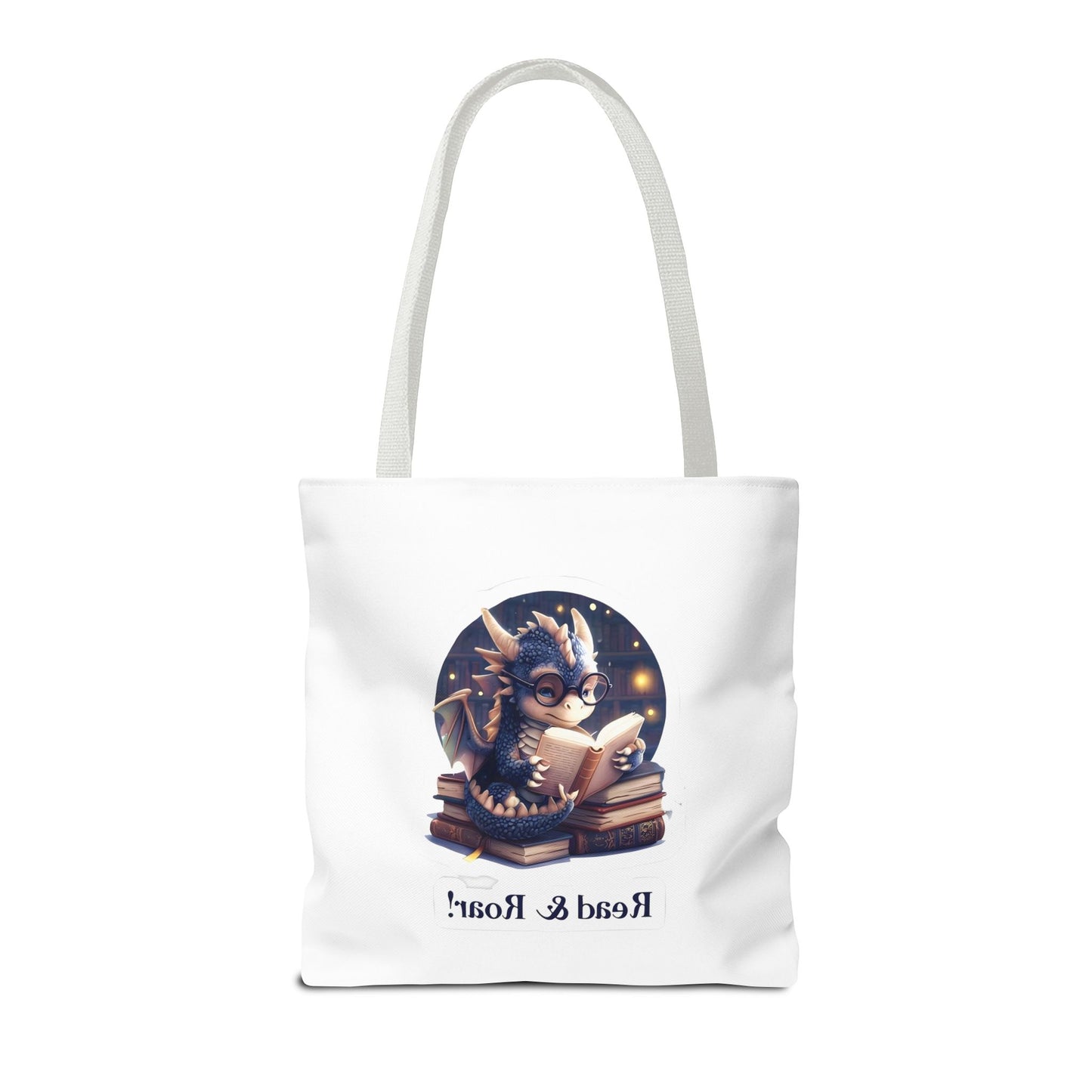 Enchanting Reads Dragon Tote Bag - Perfect for Book Lovers, Readers, Gifts, Literary Events, Reading Clubs!