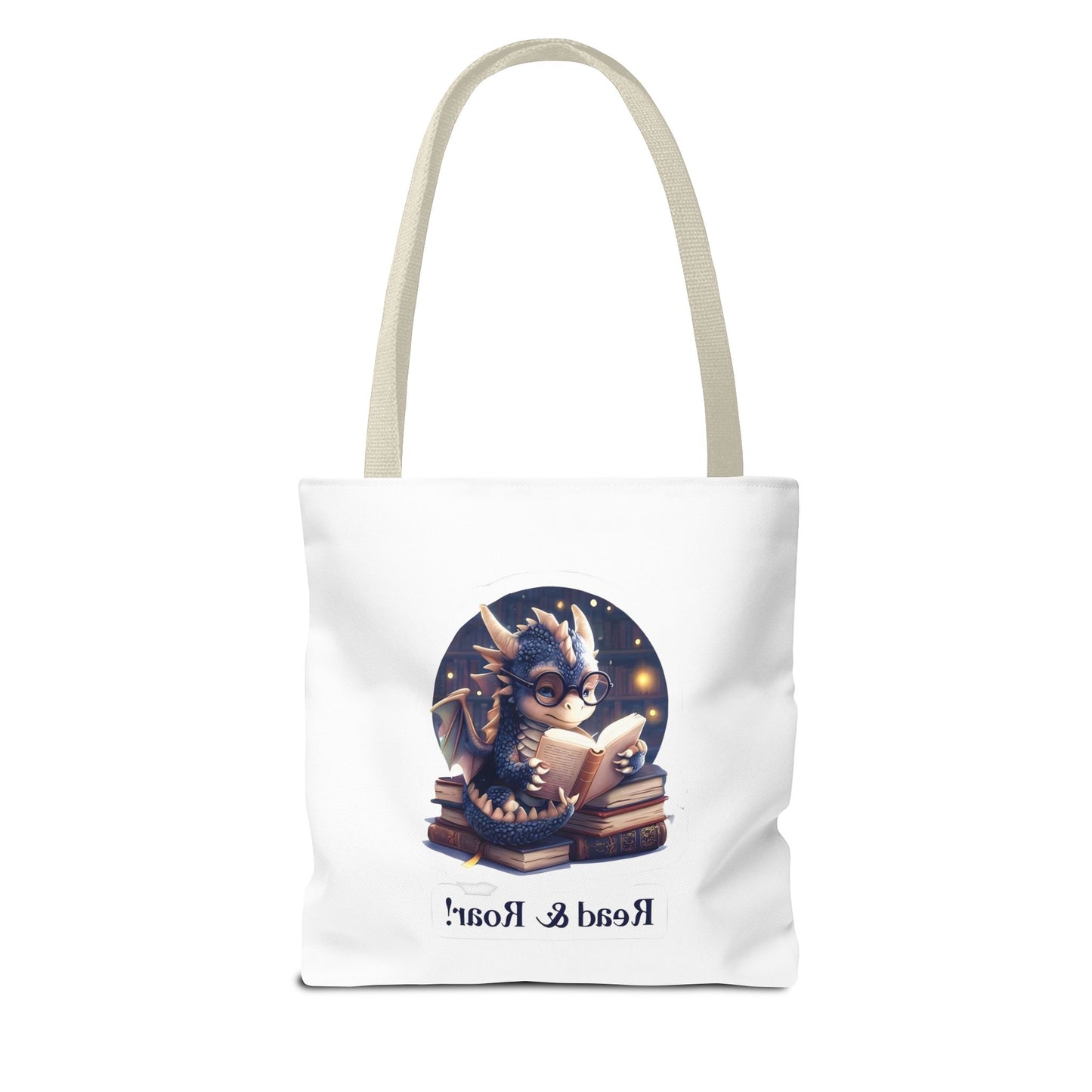 Enchanting Reads Dragon Tote Bag - Perfect for Book Lovers, Readers, Gifts, Literary Events, Reading Clubs!