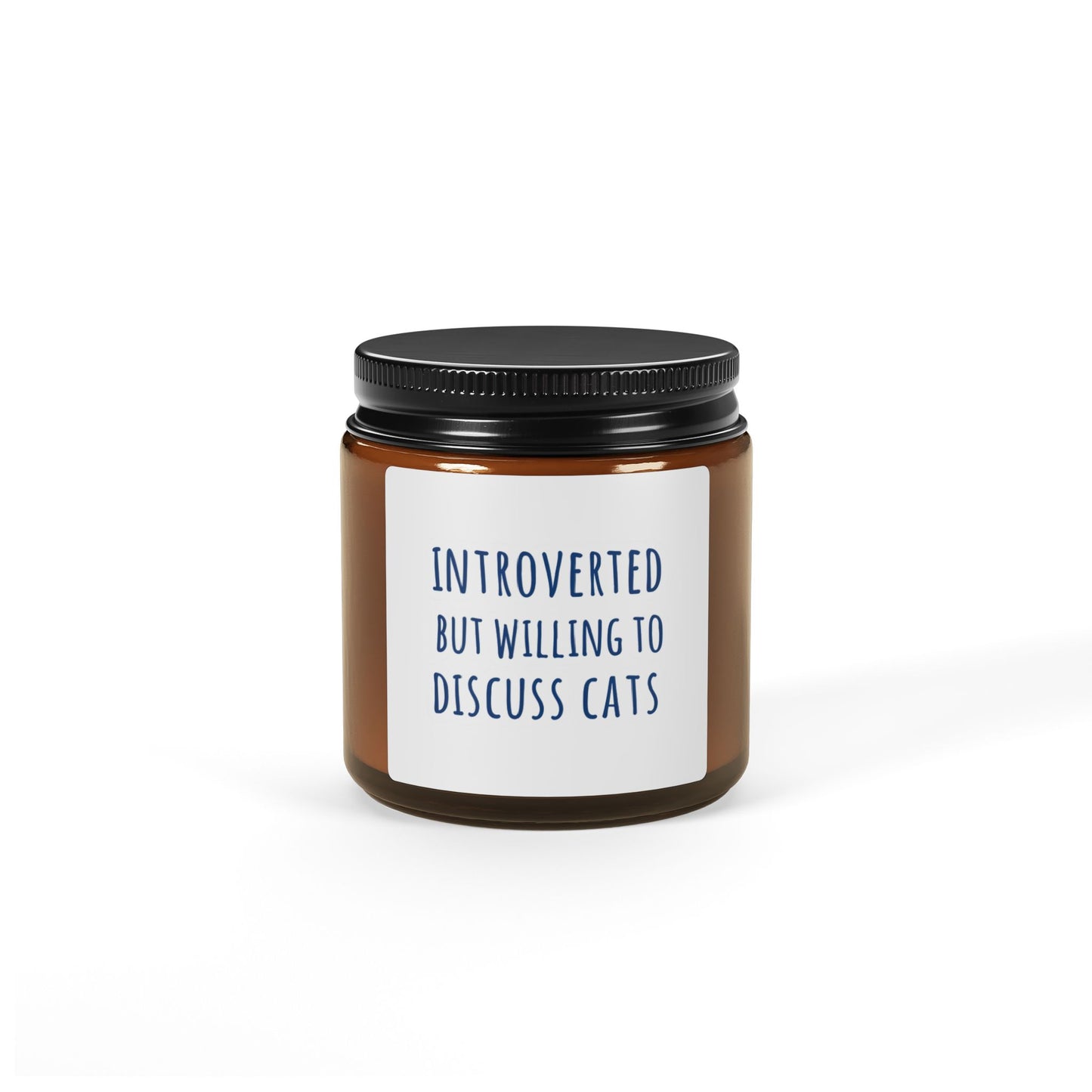Introverted Cat Lover Candle – Funny Scented Jar for Cat Moms and Cozy Nights