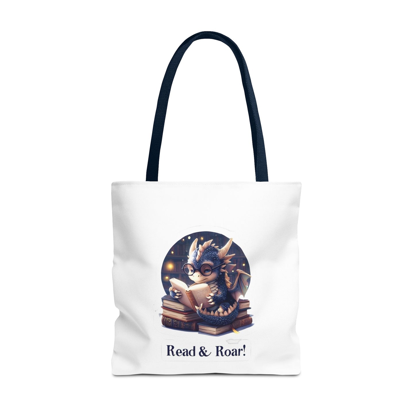 Enchanting Reads Dragon Tote Bag - Perfect for Book Lovers, Readers, Gifts, Literary Events, Reading Clubs!