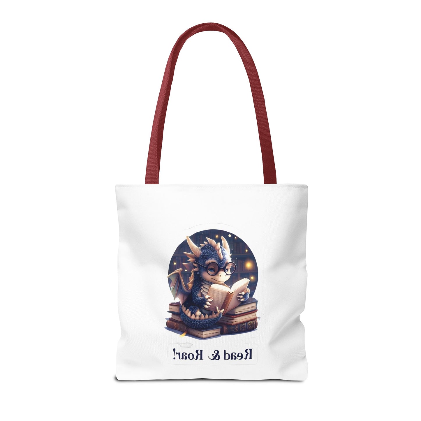 Enchanting Reads Dragon Tote Bag - Perfect for Book Lovers, Readers, Gifts, Literary Events, Reading Clubs!