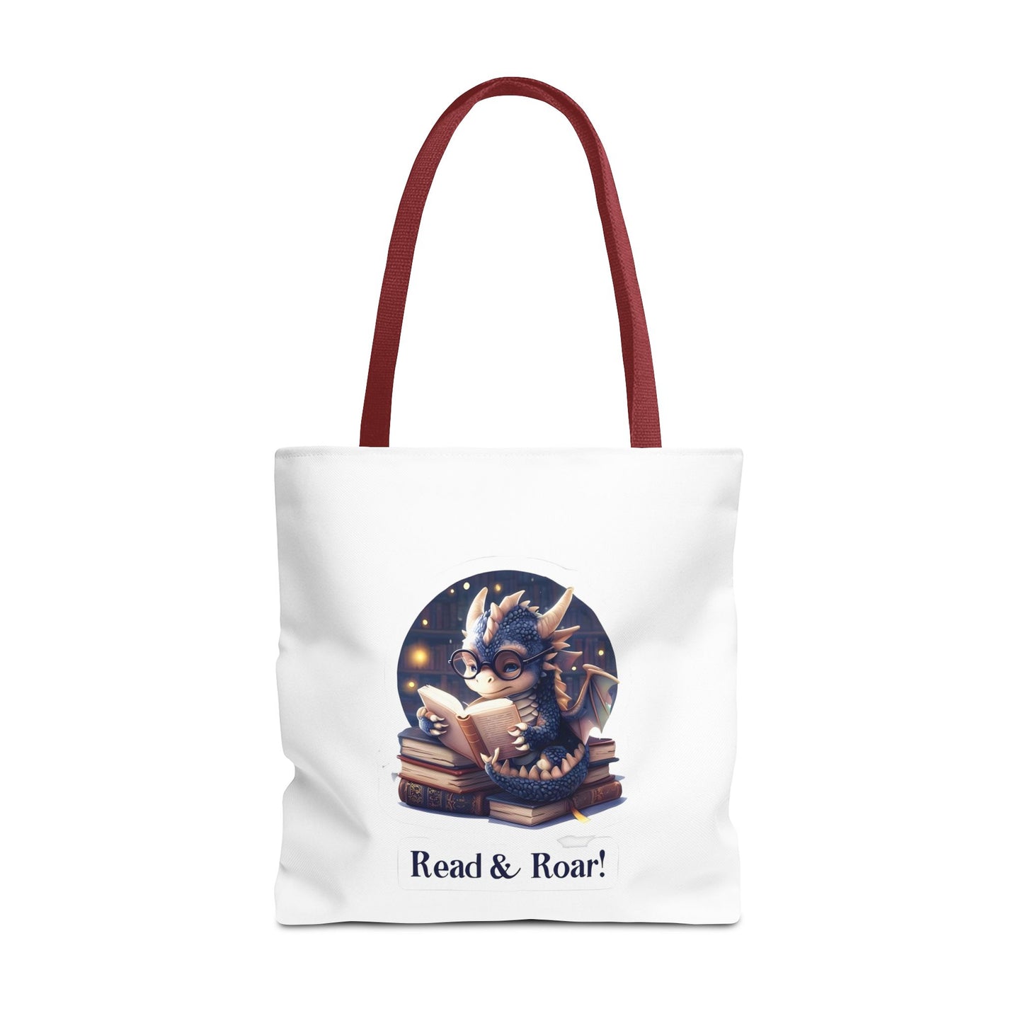Enchanting Reads Dragon Tote Bag - Perfect for Book Lovers, Readers, Gifts, Literary Events, Reading Clubs!