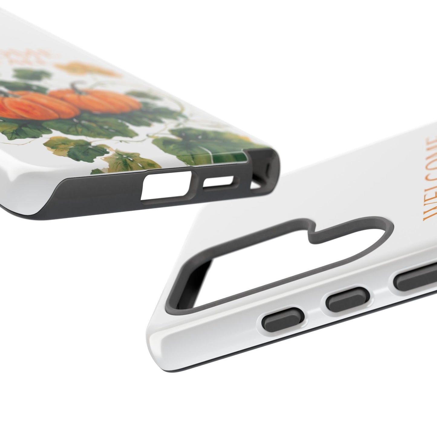 Welcome to Fall Phone Case, Pumpkin Autumn Leaves Design, Fall Aesthetic iPhone Cover, Seasonal Harvest Gift for Her