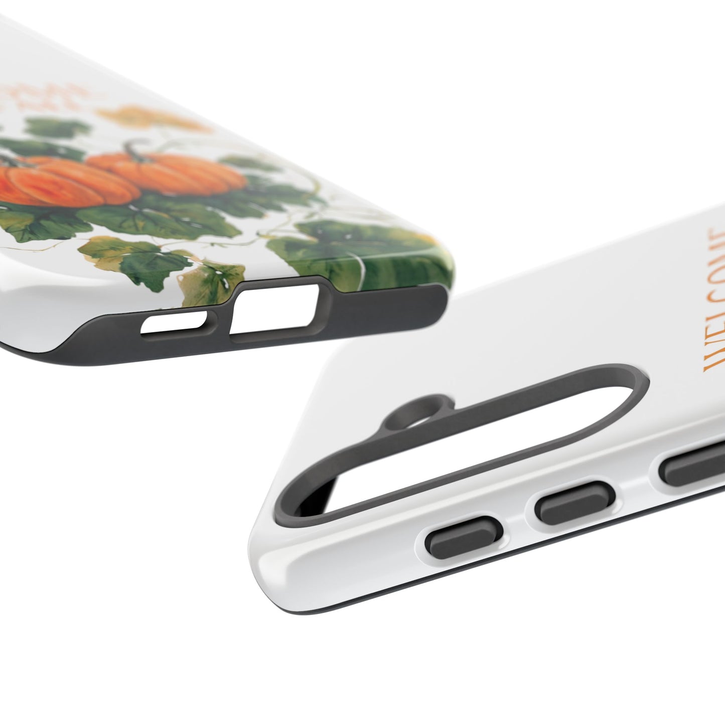 Welcome to Fall Phone Case, Pumpkin Autumn Leaves Design, Fall Aesthetic iPhone Cover, Seasonal Harvest Gift for Her