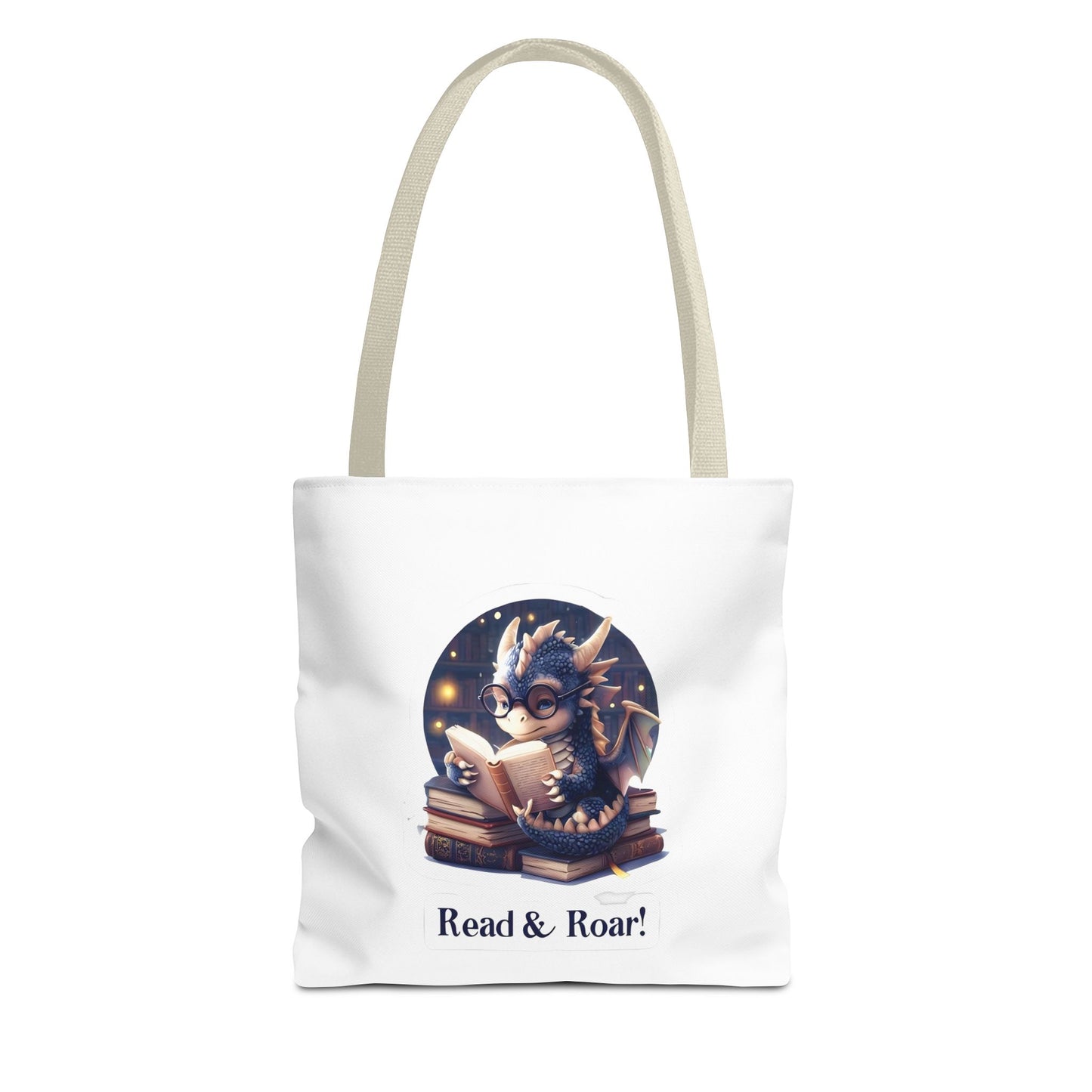 Enchanting Reads Dragon Tote Bag - Perfect for Book Lovers, Readers, Gifts, Literary Events, Reading Clubs!