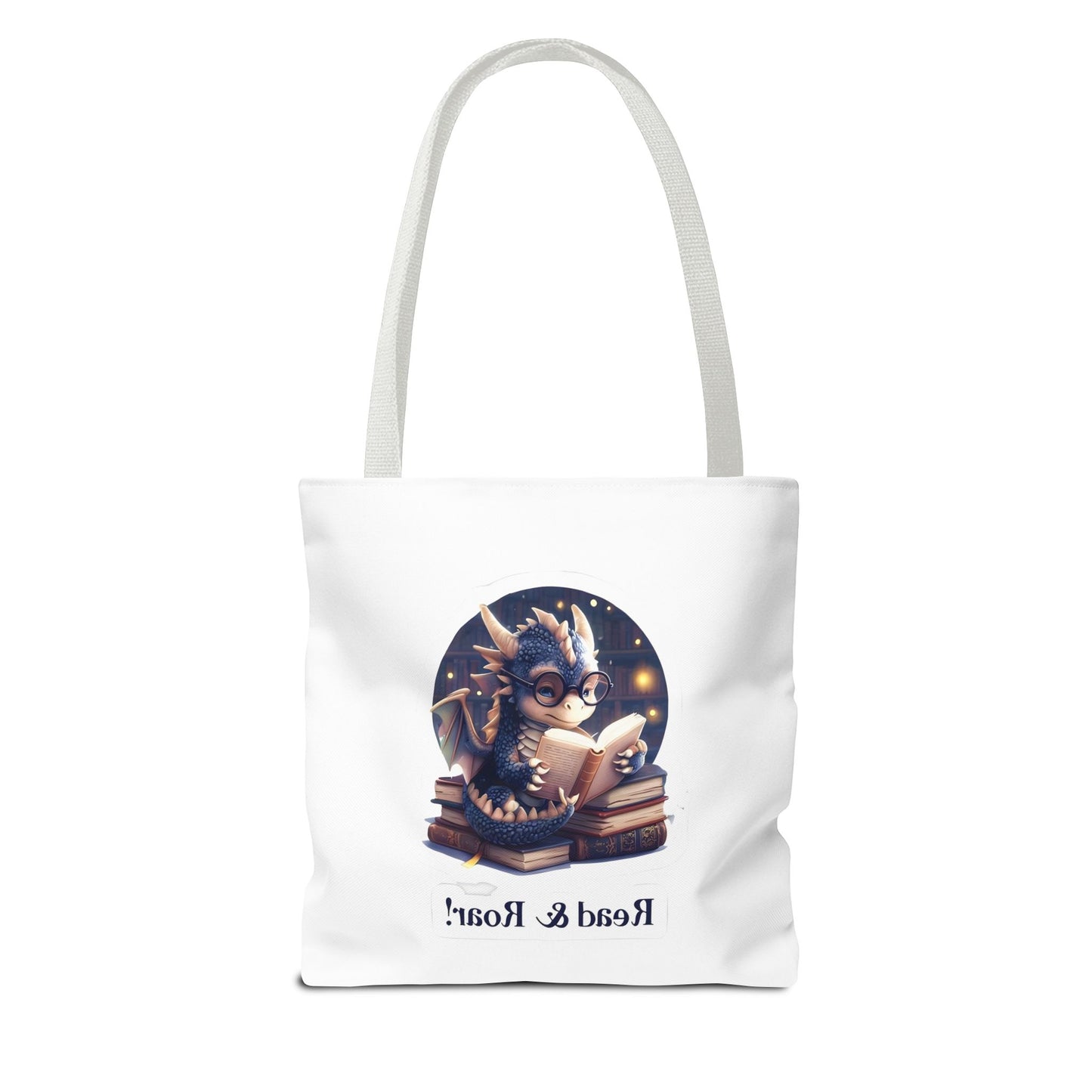 Enchanting Reads Dragon Tote Bag - Perfect for Book Lovers, Readers, Gifts, Literary Events, Reading Clubs!