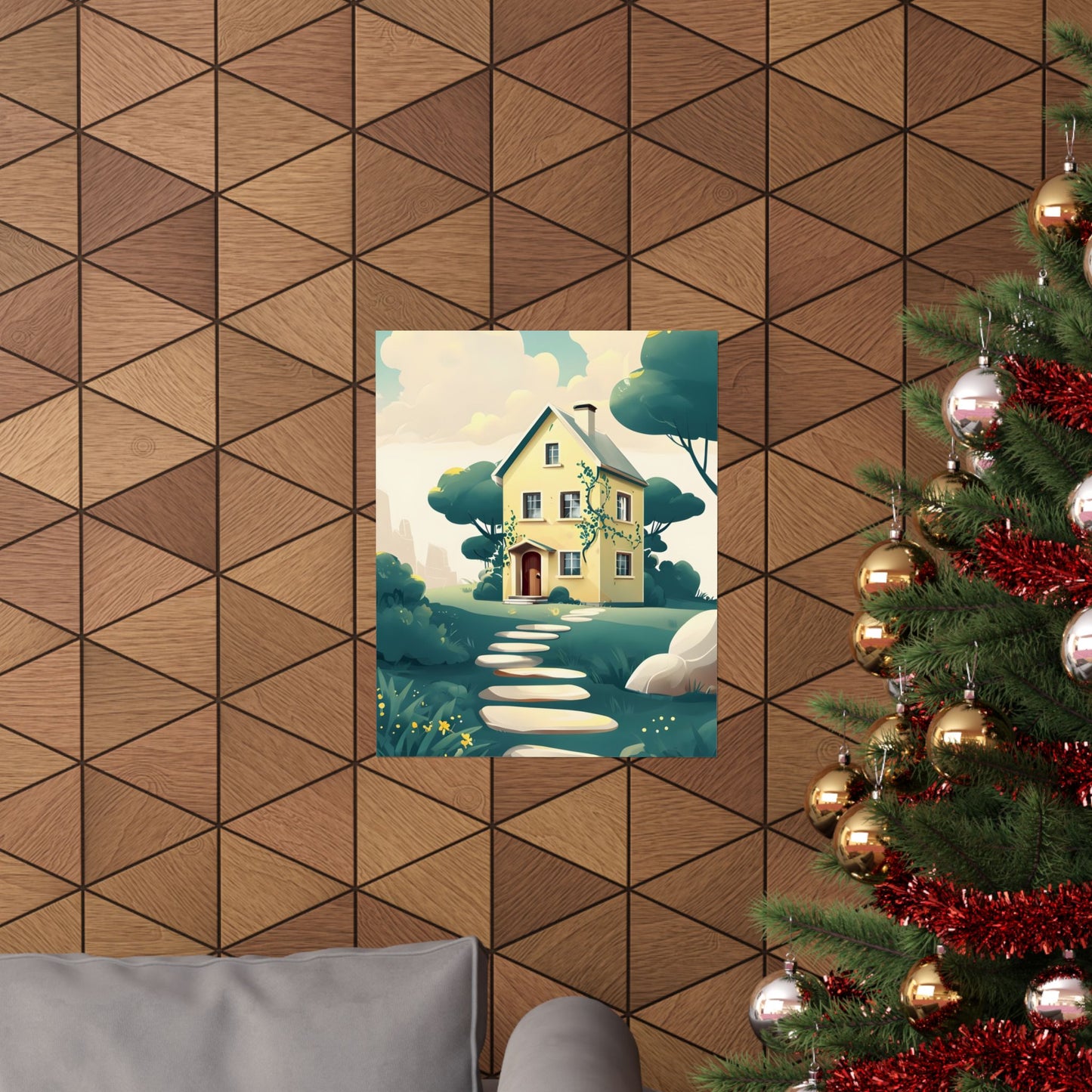Charming Matte Vertical Posters of Whimsical House Designs | Home Decor, Wall Art, New Home Gifts, Nature-Themed Decor, Housewarming