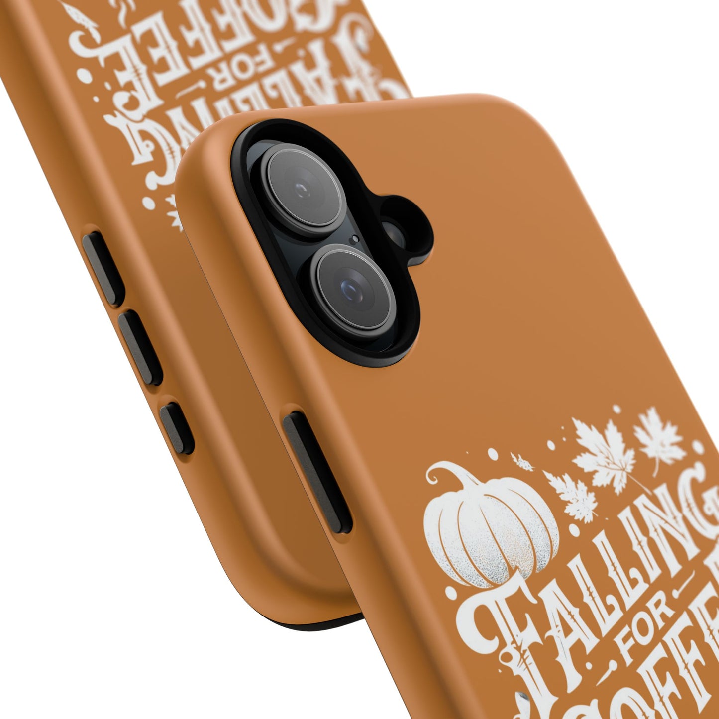 Falling for Coffee Phone Case, Fall Pumpkin Coffee Lover Gift, Autumn Phone Cover, Cozy Coffee Vibes Case, Pumpkin Spice Season Accessory