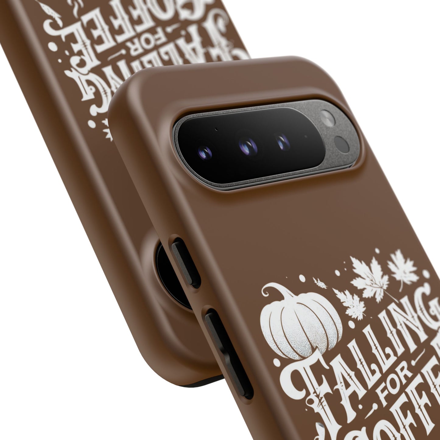 Falling for Coffee Phone Case, Fall Pumpkin Coffee Lover Gift, Autumn Phone Cover, Cozy Coffee Vibes Case, Pumpkin Spice Season Accessory