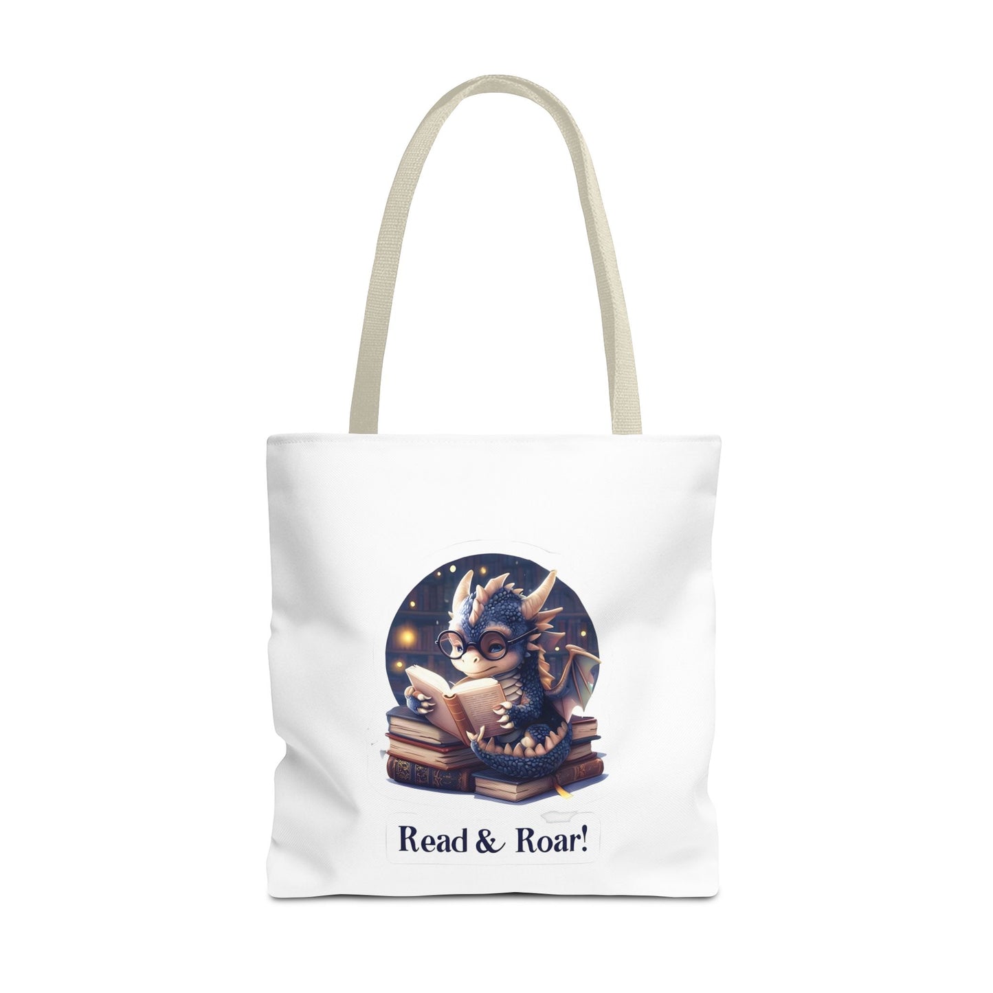 Enchanting Reads Dragon Tote Bag - Perfect for Book Lovers, Readers, Gifts, Literary Events, Reading Clubs!