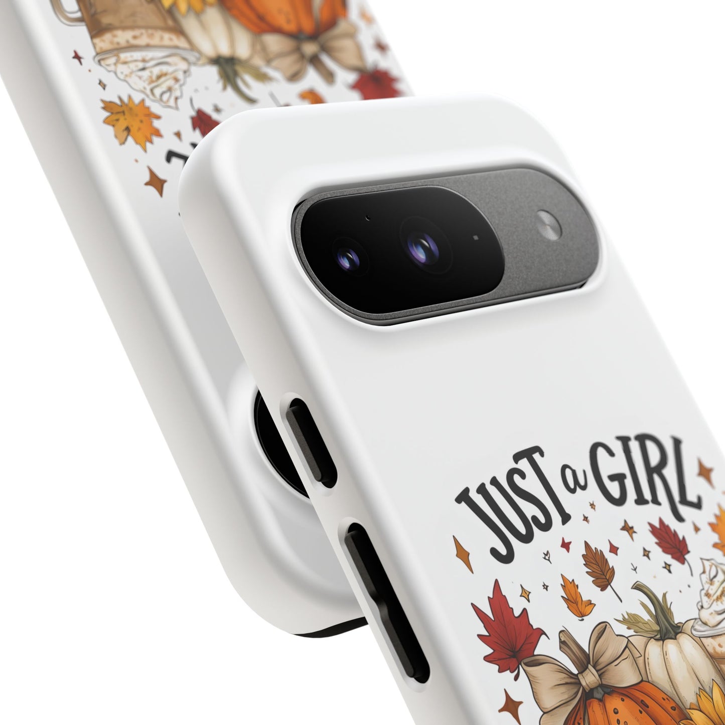 Just a Girl Who Loves Fall Phone Case, Autumn Aesthetic iPhone Cover, Pumpkin Spice Latte Case, Cute Fall Gift