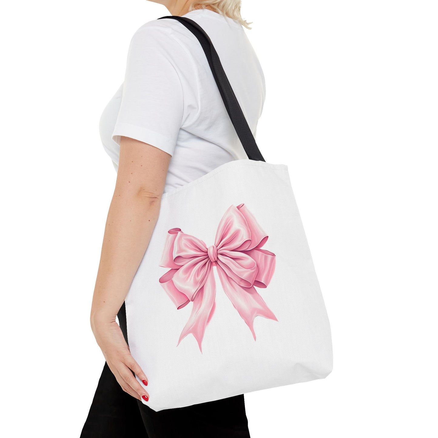 Chic Pink Bow Tote Bag, Stylish Carry-All for Gifts, Shopping, & Everyday Use, Perfect for Birthdays, Holidays, and Celebrations