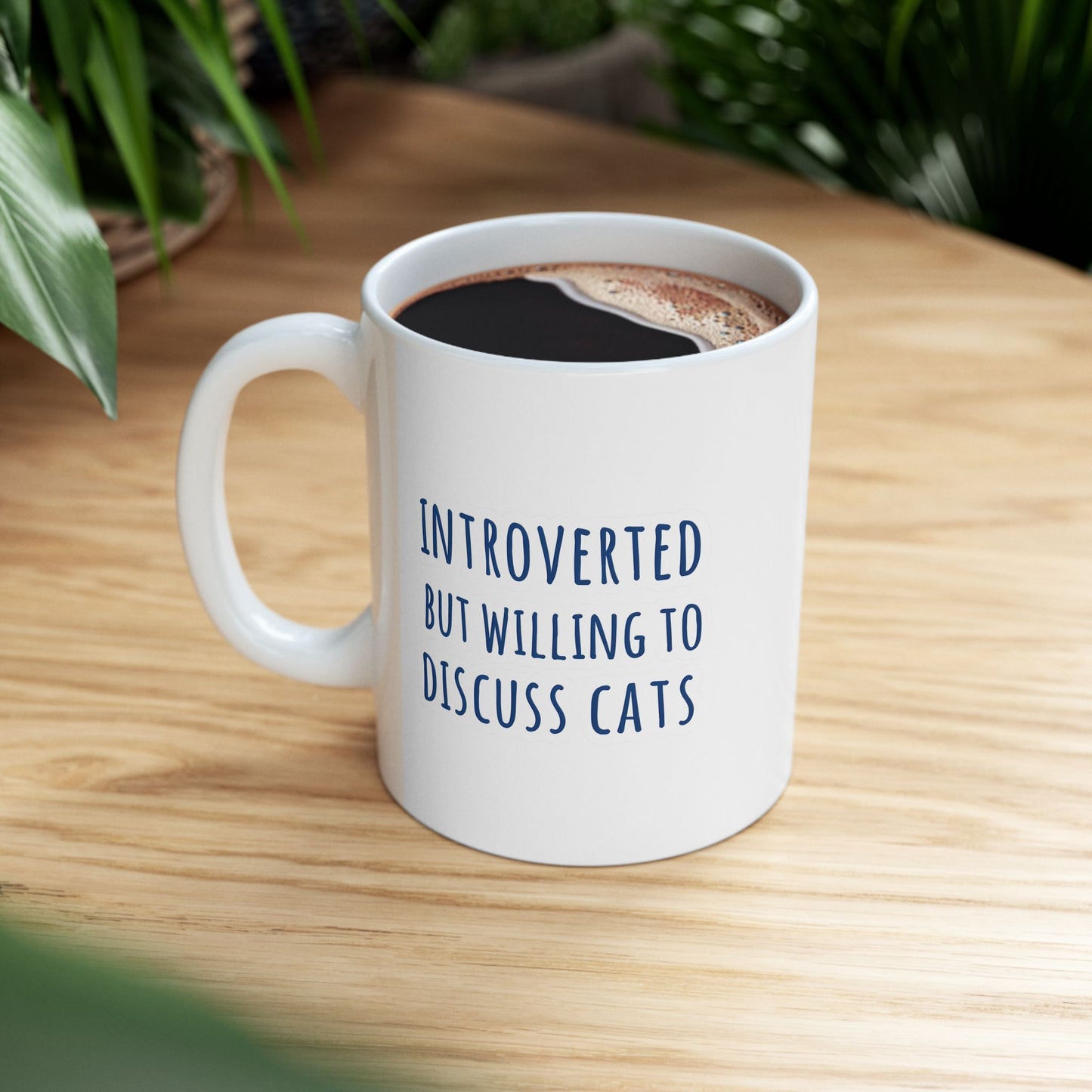 Introverted But Willing To Discuss Cats Mug