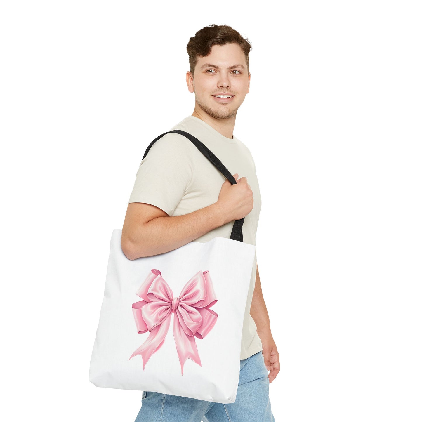 Chic Pink Bow Tote Bag, Stylish Carry-All for Gifts, Shopping, & Everyday Use, Perfect for Birthdays, Holidays, and Celebrations