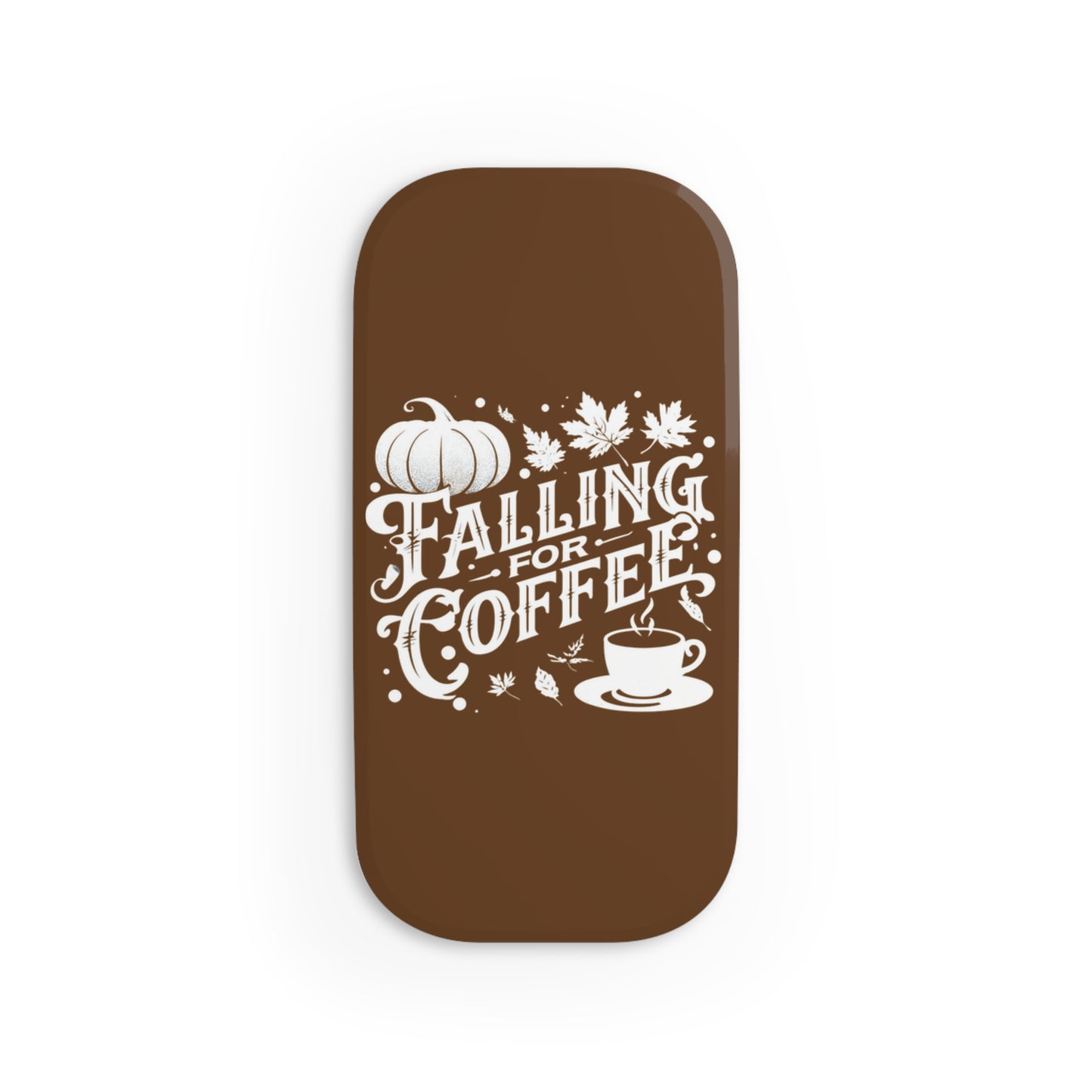 Falling for Coffee Phone Grip, Autumn Pumpkin Coffee Holder, Fall Coffee Lover Gift, Cute Phone Stand, Cozy Autumn Accessory