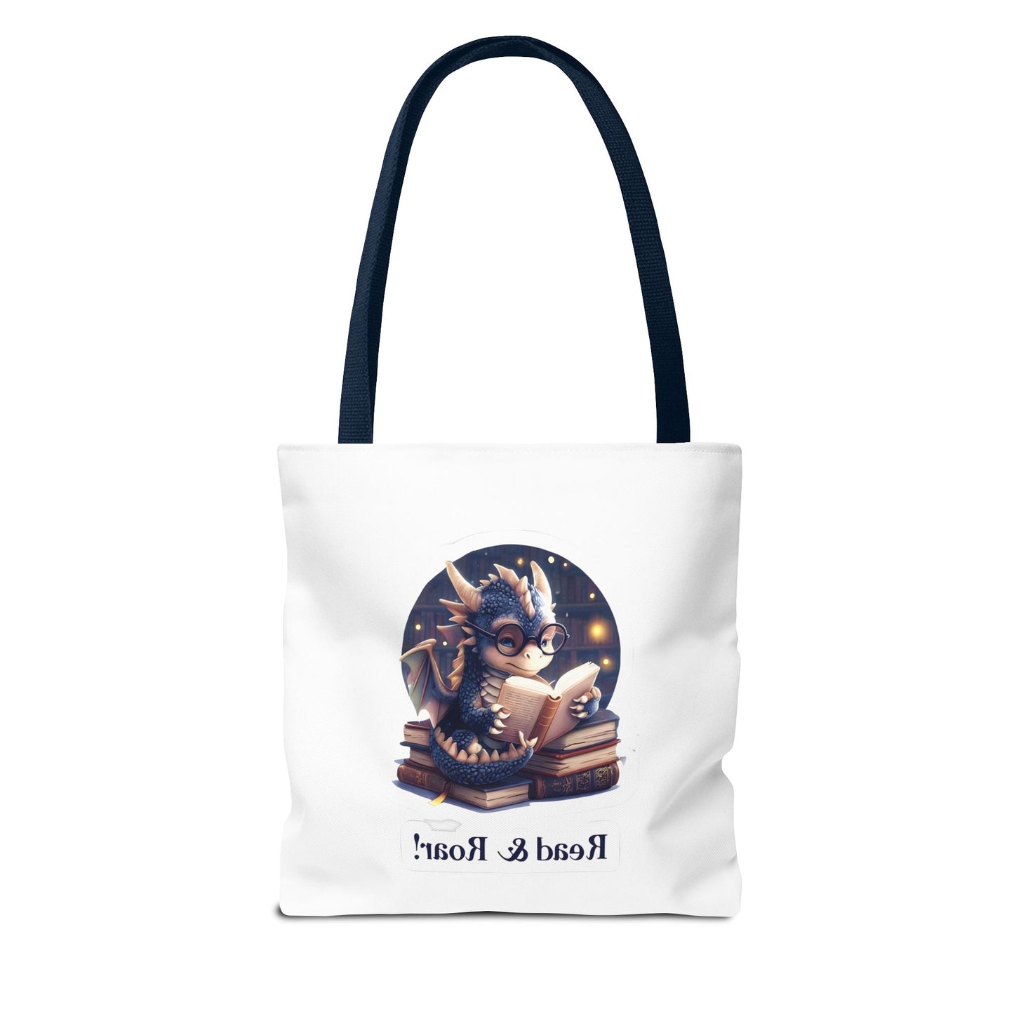 Enchanting Reads Dragon Tote Bag - Perfect for Book Lovers, Readers, Gifts, Literary Events, Reading Clubs!