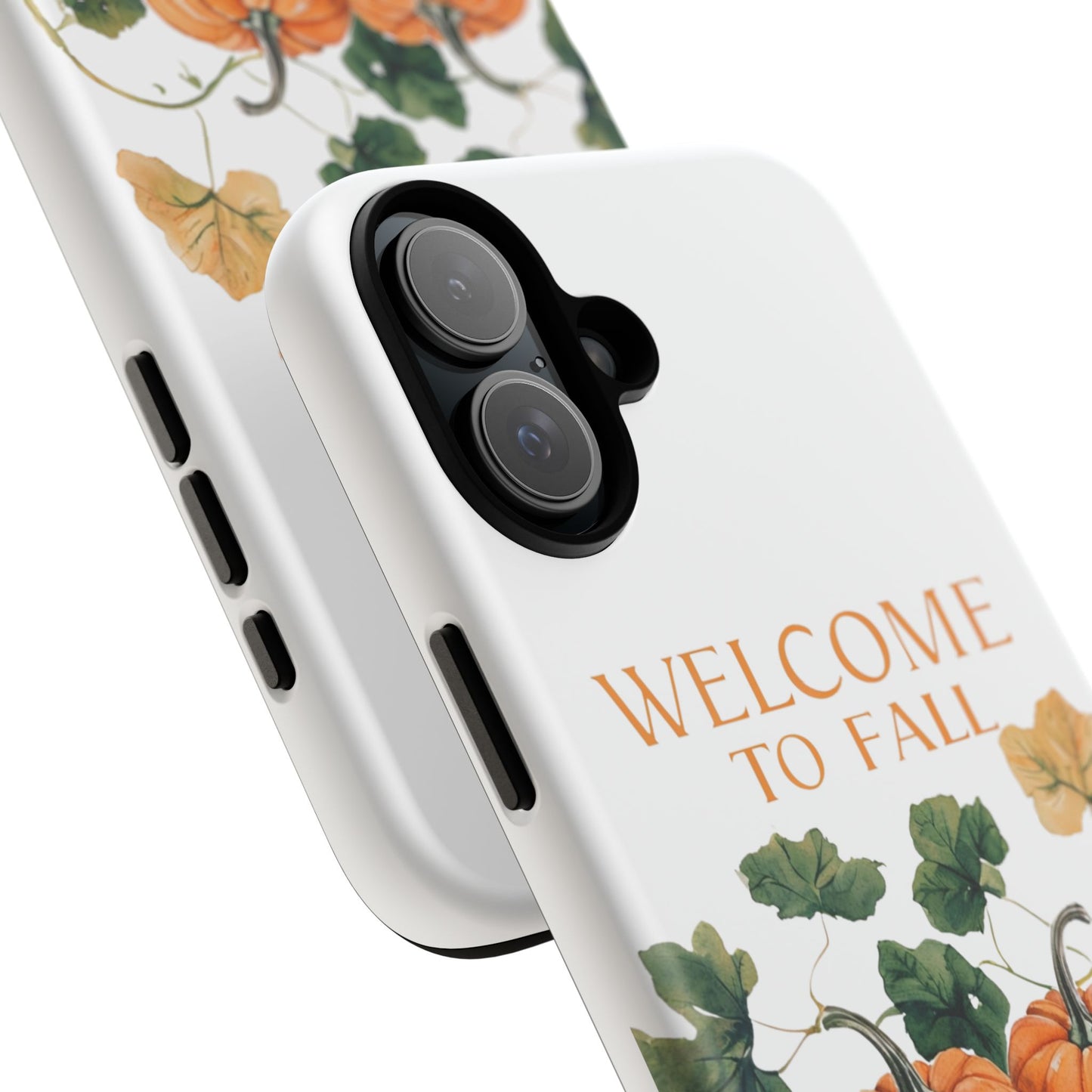 Welcome to Fall Phone Case, Pumpkin Autumn Leaves Design, Fall Aesthetic iPhone Cover, Seasonal Harvest Gift for Her
