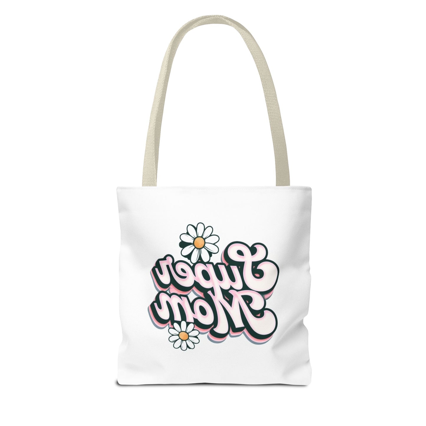 Super Mom Tote Bag - Floral Gift for Mothers Day, Shopping Bag, Eco-Friendly, Everyday Use, Mother's Day Gift, Mom Life