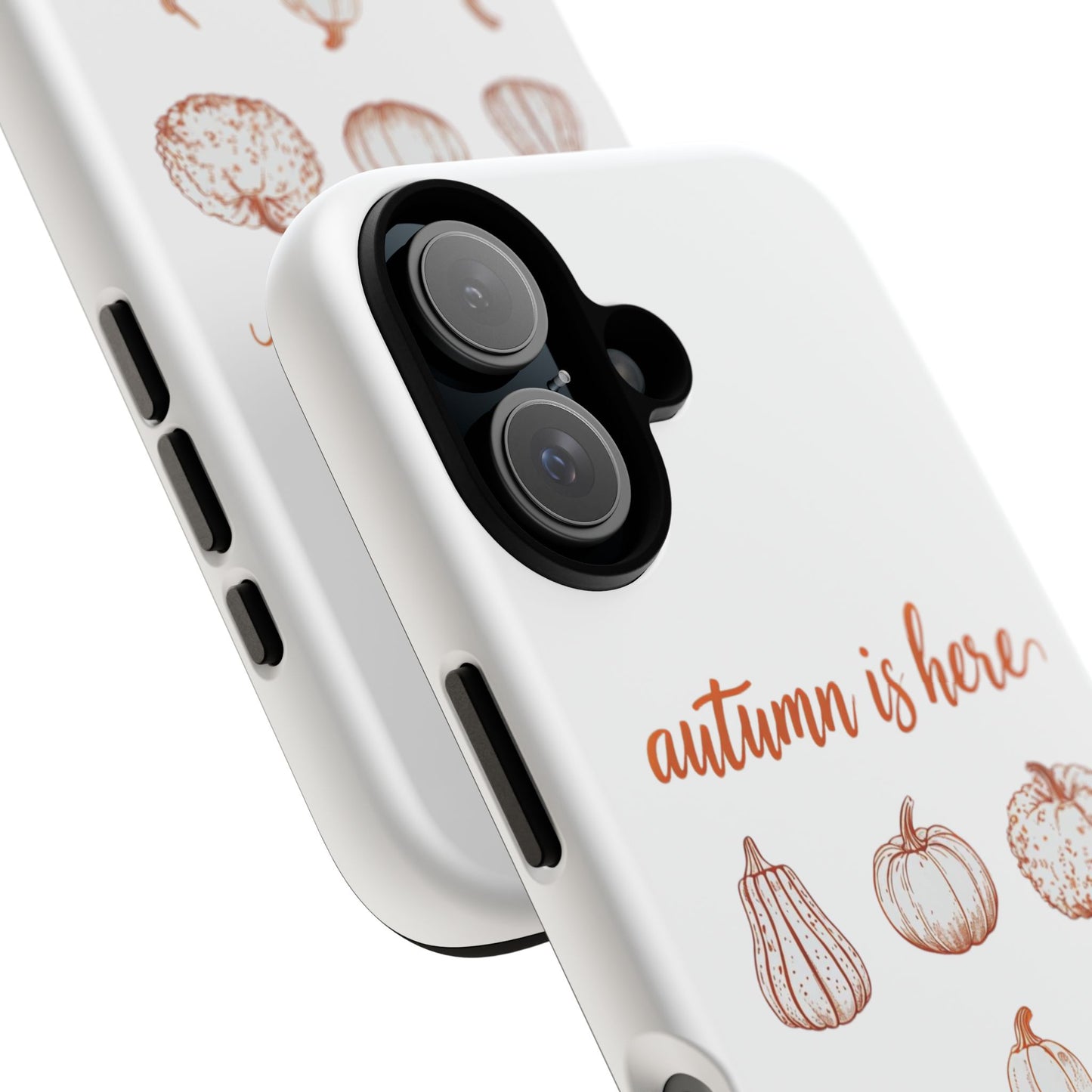 Autumn is Here Pumpkin Phone Case, Fall Pumpkin Illustration Phone Cover, Seasonal Autumn Phone Accessory