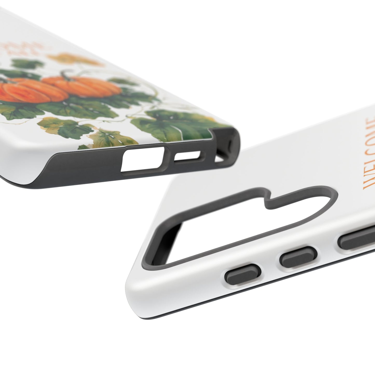 Welcome to Fall Phone Case, Pumpkin Autumn Leaves Design, Fall Aesthetic iPhone Cover, Seasonal Harvest Gift for Her