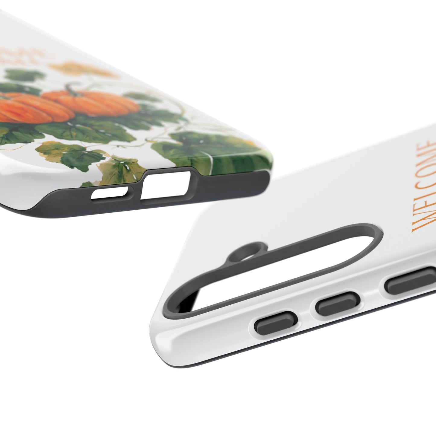 Welcome to Fall Phone Case, Pumpkin Autumn Leaves Design, Fall Aesthetic iPhone Cover, Seasonal Harvest Gift for Her