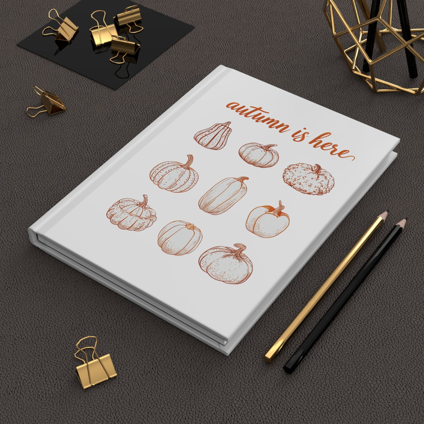 Autumn is Here Journal, Pumpkin Sketch Notebook, Fall Season Writing Journal, Autumn Pumpkin Book, Cozy Fall Gift, Autumn Lover Notebook