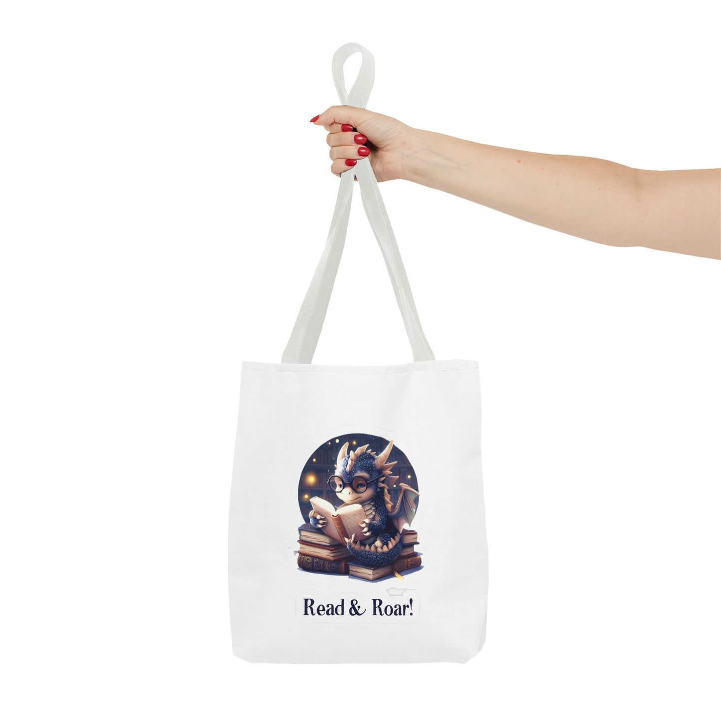 Enchanting Reads Dragon Tote Bag - Perfect for Book Lovers, Readers, Gifts, Literary Events, Reading Clubs!